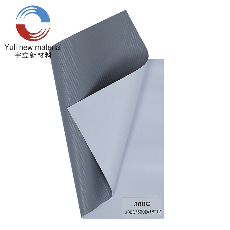 380gsm 300D×500D 18×12 Insegna flessibile in PVC grigio laminato a freddo